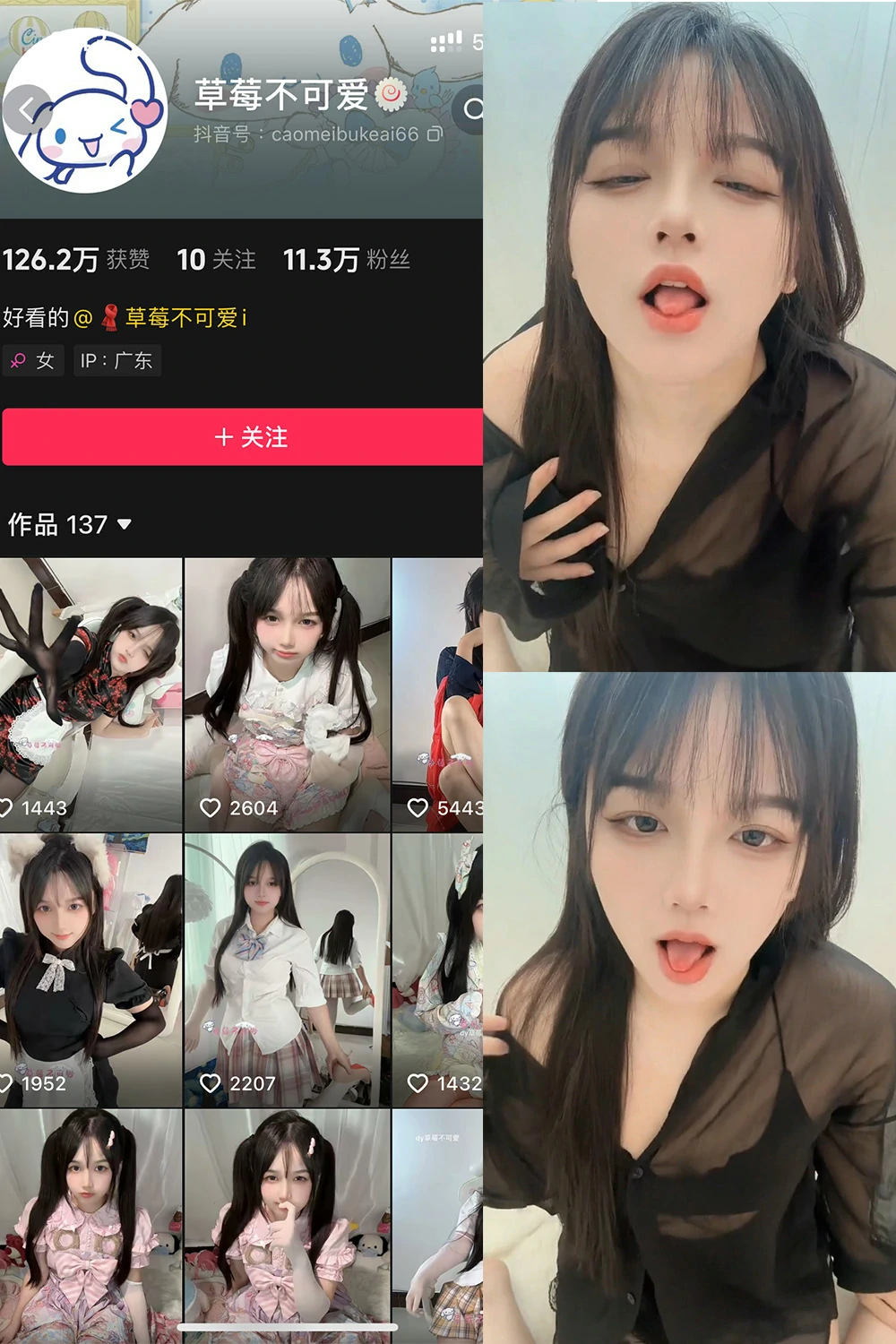 电鸽 草莓不可爱 抖音网红 NO.002期 【45P10V】抖音完整版合集-电鸽