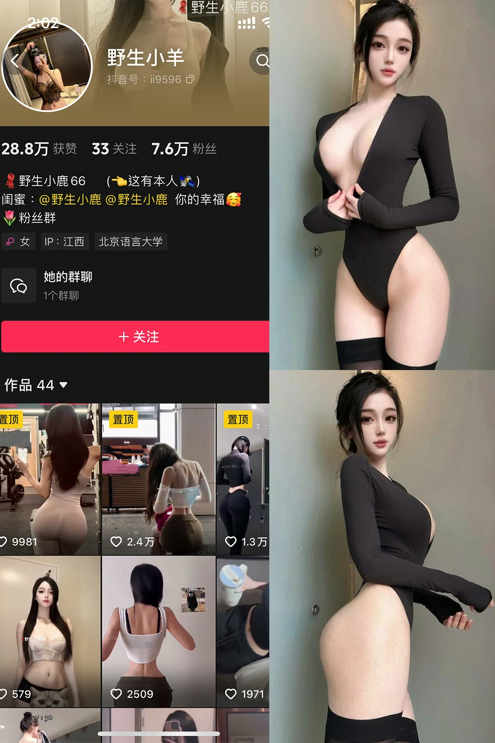 电鸽 野生小羊 抖音网红 NO.001期 【35P12V】抖音完整版合集-电鸽